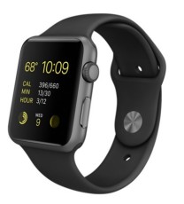 iWatch apple watch 42mm Space Gray Aluminum Case with Black Sport Band