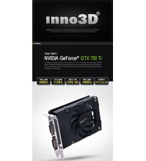 Innovison GTX 750 Ti 2 GB DDR5 DUAL DVI + MINI HDMI 128 BIT OVERCLOCKED Green Edition