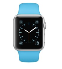 Apple Watch Sport 42mm Silver Aluminum Case with Blue Sport Band