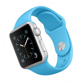 Apple Watch Sport 42mm Silver Aluminum Case with Blue / Red Sport Band