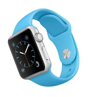 Apple Watch Sport 42mm Silver Aluminum Case with Blue Sport Band