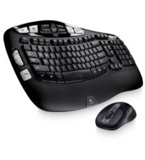 Refurbished Logitech Wireless Wave Combo Mk550 with Keyboard and Laser Mouse