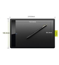 Wacom Bamboo One CTL471 Drawing Pen Small Tablet for Windows and Mac including Black Standard Nibs