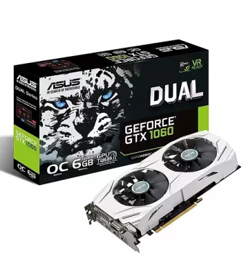 ASUS GeForce GTX 1060 6GB Dual-fan OC Edition VR Ready Dual HDMI DP 1.4 Gaming Graphics Card (DUAL-GTX1060-O6G)