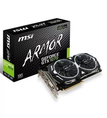 MSI Gaming GeForce GTX 1070 8GB GDDR5 SLI DirectX 12 VR Ready Graphics Card (GTX 1070 ARMOR 8G OC)