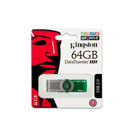 64GB Kingston Digital DataTraveler 101 G2 USB 2.0 Drive - Green