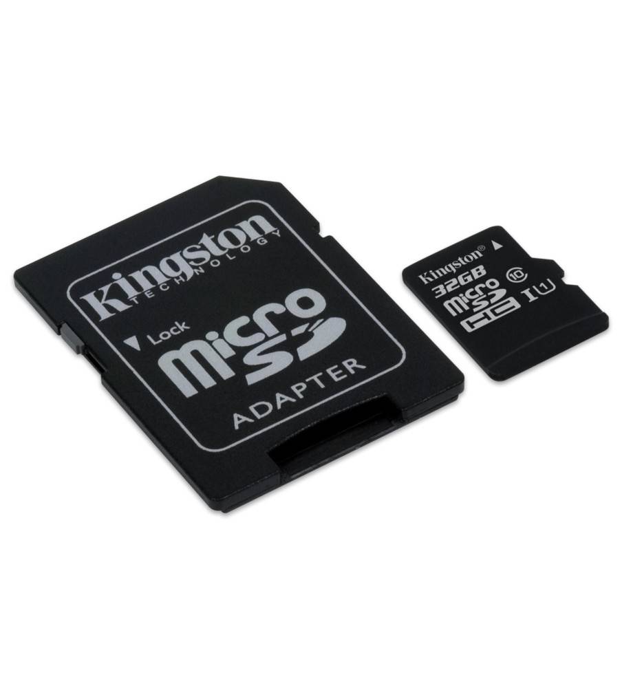 32 GB Kingston Technology microSDHC Class 10 Flash Card with SD card adapter