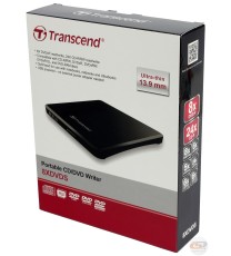 DVDRW USB Extra Slim Black Tanscend (TS8XDVDS-K)