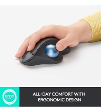 Logitech ERGO M575 Wireless Trackball Mouse, Easy thumb control, Precision and smooth tracking, Ergonomic comfort design