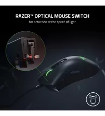 Razer DeathAdder V2 - Wired USB Gaming Mouse with Optical Mouse Switches, Focus+ 20K Optical Sensor, 8 Programmable Buttons