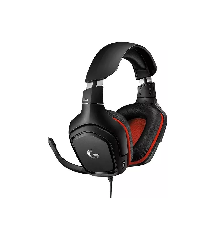 Logitech G332 Stereo Gaming Headset for PC, PS4, Xbox One, Nintendo Switch , BLACK/RED