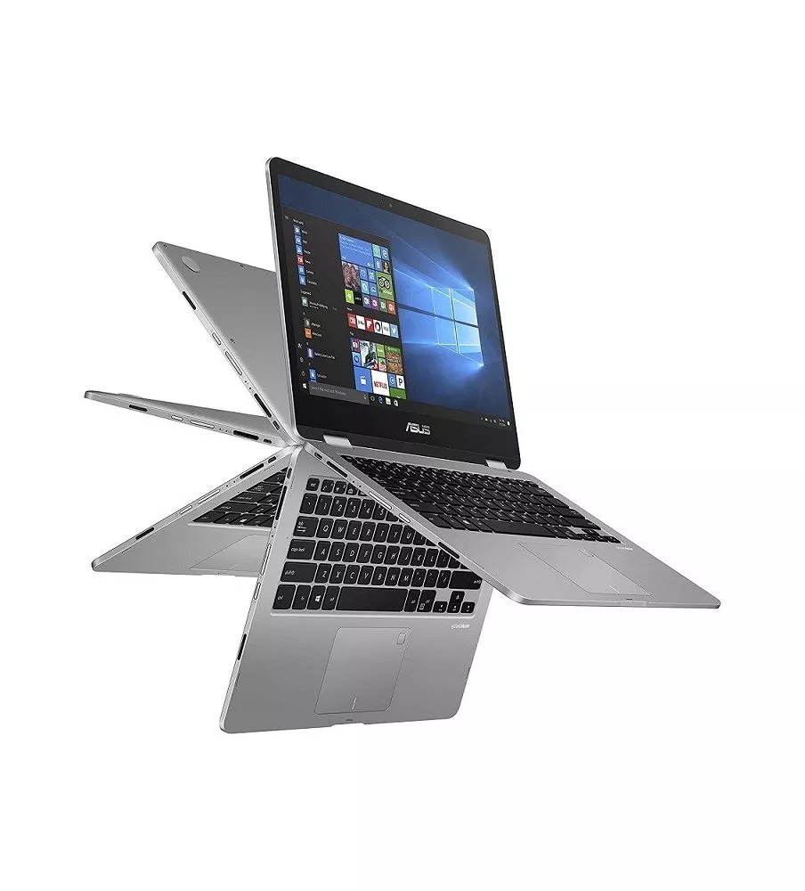 Asus VivoBook Flip TP40CONVERTIBLE 2-IN-1 Pentium® Silver N5030 1.1GHz 128B SSD 4GB 14" (1366x768) TOUCHSCREEN WIN10 FP Reader