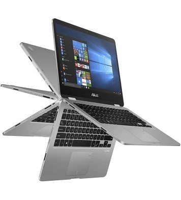 Asus VivoBook Flip TP40CONVERTIBLE 2-IN-1 Pentium® Silver N5030 1.1GHz 128B SSD 4GB 14" (1366x768) TOUCHSCREEN WIN10 FP Reader