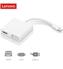 Lenovo USB-C USB TYPE C 3-in-1 Travel Hub, 4K HDMI, VGA, USB 3.0, Simple Plug and Play