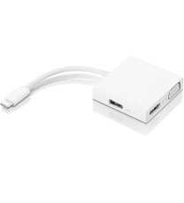 Lenovo USB-C USB TYPE C 3-in-1 Travel Hub, 4K HDMI, VGA, USB 3.0, Simple Plug and Play