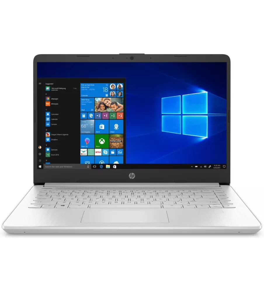 HP Notebook 14 Quad core Pentium Silver N5030 1.1GHz 128GB SSD 4GB 14"(1366×768) BT WIN10 Webcam NATURAL SILVER