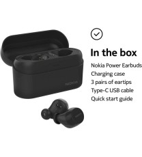 Nokia Power Earbuds Wireless with Charging Case | Up to 150 Hours of Play | Waterproof with Built-in Mic