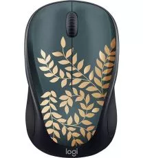 Logitech - Design Collection Limited Edition Wireless Compact Mouse with Colorful Designs - Golden Garden