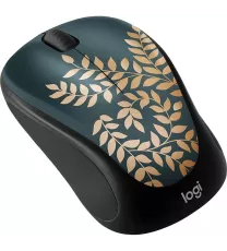 Logitech - Design Collection Limited Edition Wireless Compact Mouse with Colorful Designs - Golden Garden