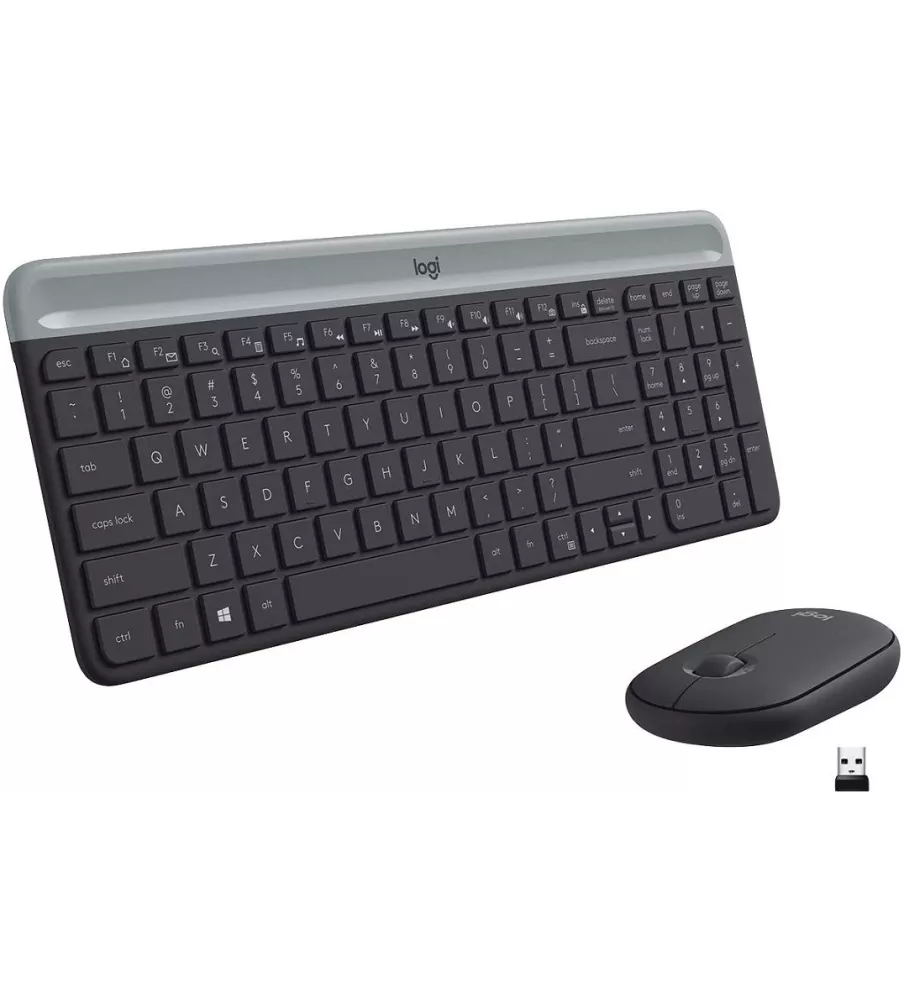 Logitech M470 Keyboard/Mouse Bundle Graphite Wireless Slim