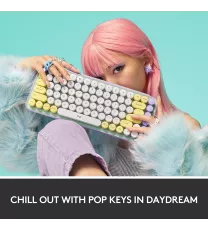 Logitech POP Keys Wireless Mechanical keyboard with Customizable Emoji Keys