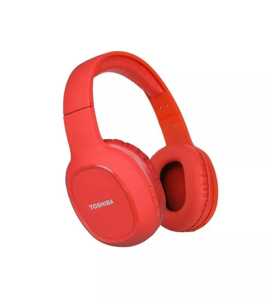 Toshiba Slick Series Bluetooth Over the Ear Headphones - Red