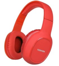 Toshiba Slick Series Bluetooth Over the Ear Headphones - Red