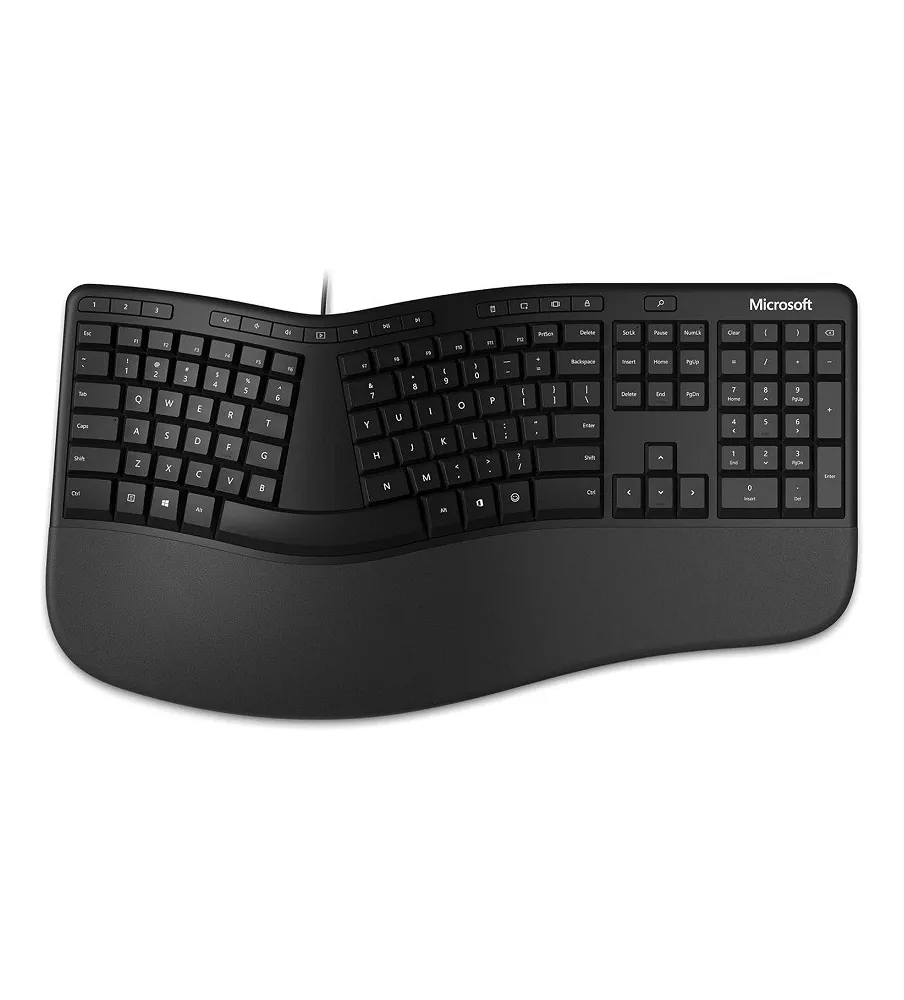 Microsoft LXM-00004 Wired Ergonomic Keyboard, Black