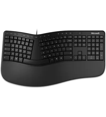 Microsoft LXM-00004 Wired Ergonomic Keyboard, Black