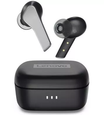 Lenovo Smart True Wireless Earbuds - Active Noise Canceling with Wireless Charging Case - 28 Hour Playtime