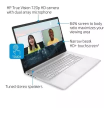 HP 17-CP0035 AMD Ryzen™ 5 5500U 1TB 12GB 17.3" (1600x900) TOUCHSCREEN WIN11 NATURAL SILVER