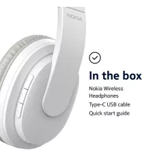 Nokia Bluetooth Wireless Over Ear Headphones WHITE