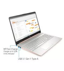 HP 15-EF1073 AMD Athlon™ Silver 3050U 2.3GHz 128GB SSD 4GB 15.6" (1366×768) BT WIN10 S Webcam PALE ROSE GOLD