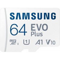 Samsung Evo Plus w/ SD Adaptor 64GB Micro SDXC, Up-to 130MB/s, windows/mac/ Android Tablets and Smart Phones, Memory Card
