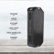 Altec Lansing IMW1400 HydraBoom Everythingproof Portable Bluetooth Speaker with LED Lights BLACK
