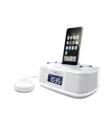 iLuv Vibro I Bed Shaker 30-Pin iPod/iPhone Alarm Clock Speaker Dock (White)