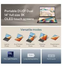 Asus ZENBOOK Duo OLED - Core ultra 9 185H versatile modes