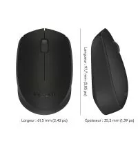Logitech M171 Wireless Mouse dimensions