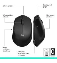 Logitech M330 Silent Wireless Mouse multi view