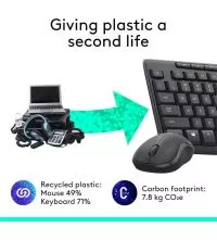 Logitech MK295 Silent Wireless Keyboard & MouseRecycled Plastic