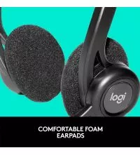Logitech H960 Wired Headset with Noise Canceling Mic with comfy foam