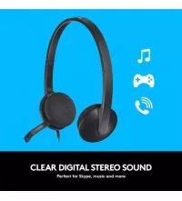 Logitech H340 Wired USB Head setstero sound with mic