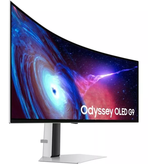 Samsung Odyssey 49" Gaming Monitor G9 OLED G93SC side view Samsung Odyssey 49" Gaming Monitor G9 OLED G93SC side view