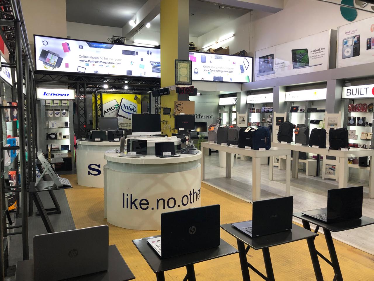 Options Megastore interior